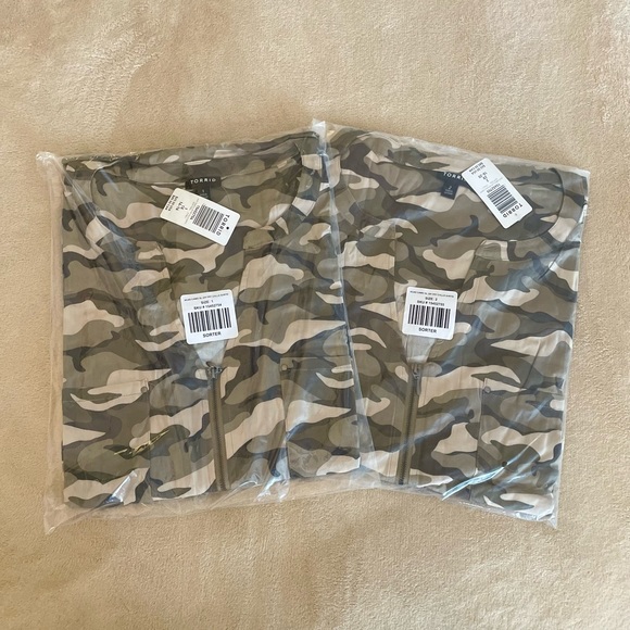 Torrid Sleeveless Zip Front Camo Shirt Dress - Sizes 1X & 2X - Picture 15 of 16